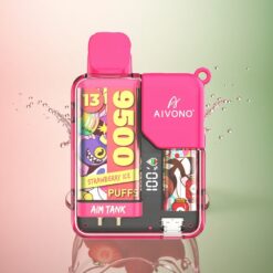 Aivono Aim Tank 9500 Puffs いちごアイス 18ml 650mAh
